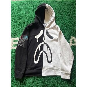 SUS BOY X insane clown posse Split Hoodie Black White Graphic Sweatshirt XL